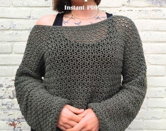 CROCHET PATTERN - Mesh top - Spring/Summer - Easy/Beginner - Instant PDF-Download