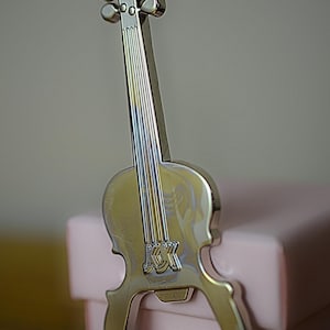 Guitar Bottle Opener, Music Lover Gift, Novelty Bar Accessory, Miniature Guitar Collectible