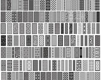 Paneles y patrones para corte láser / Paquete vectorial DXF SVG / Más de 100 diseños geométricos para CNC, corte láser, archivos DXF, descarga inmediata