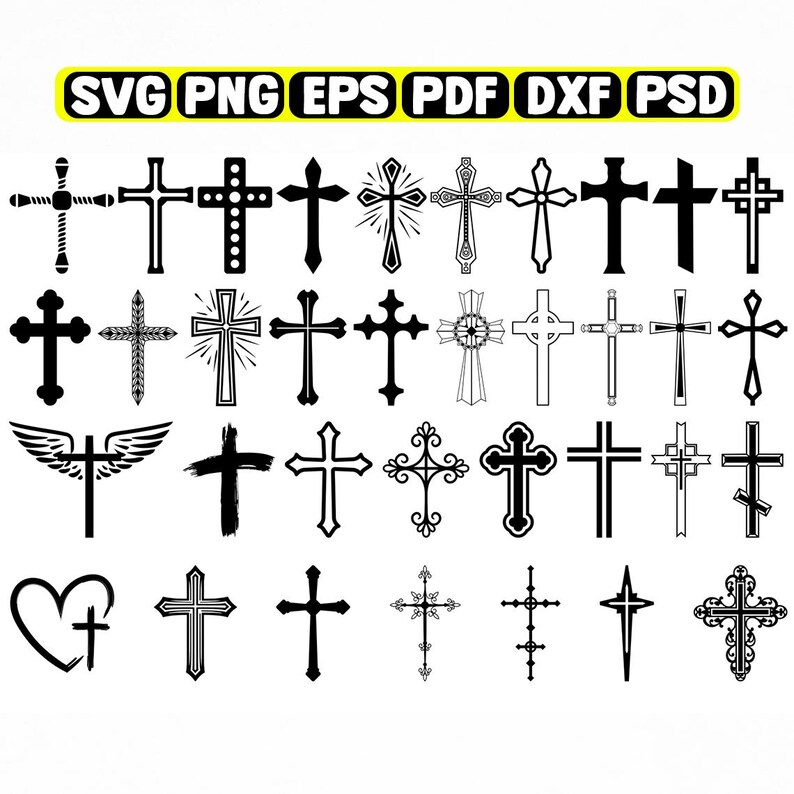 Cross Svg Bundle, 350+ Cross PNG, Laser Cut Files, Christian Svg, Cross ...