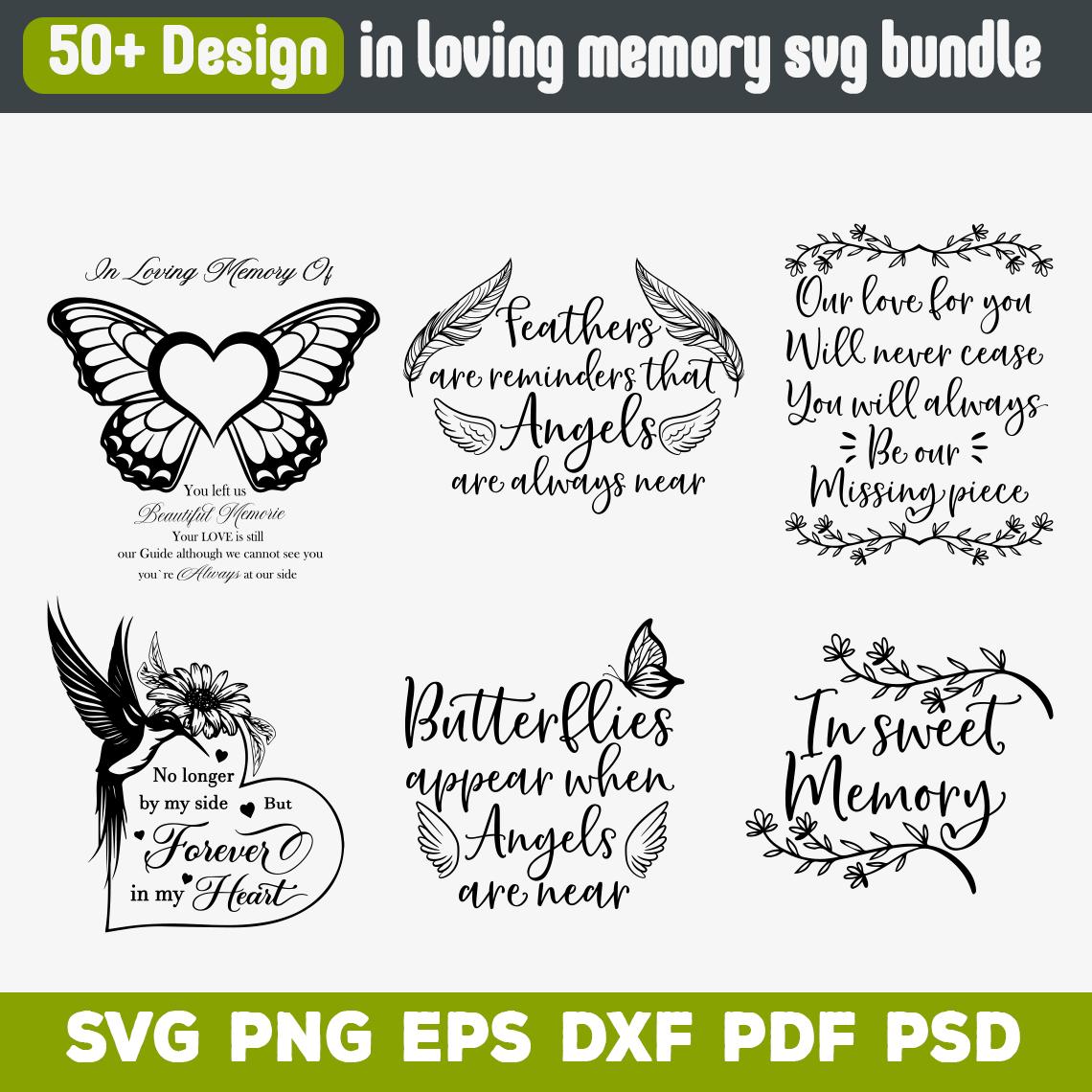 Memory Rip Word Disign 50+ in Loving Memory Svg, Rip Svg Bundle, Memorial Svg, Memorial Shirt ...