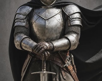Handmade Steel Knight Armor Suit | Gothic Crusader Warrior Costume, LARP