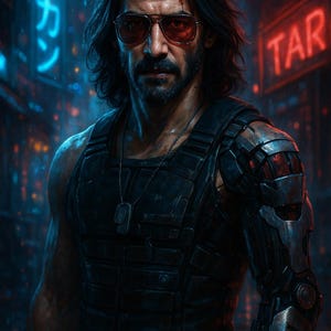 Cyberpunk Rebel Portrait | Ultra Detailed Futuristic Digital Art | Neon Sci-Fi Wall Decor