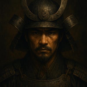 Dark Samurai – Semi-Realistic Anime Inspired Wall Art – Fantasy Japanese Warrior Print – Instant Digital Download