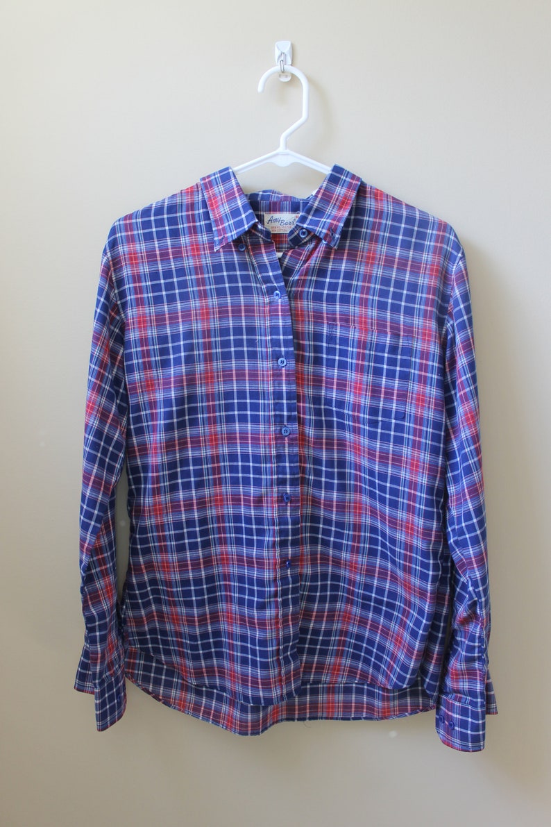 Vintage Button Down men/'s 40 Plaid straight from poopaw/'s closet