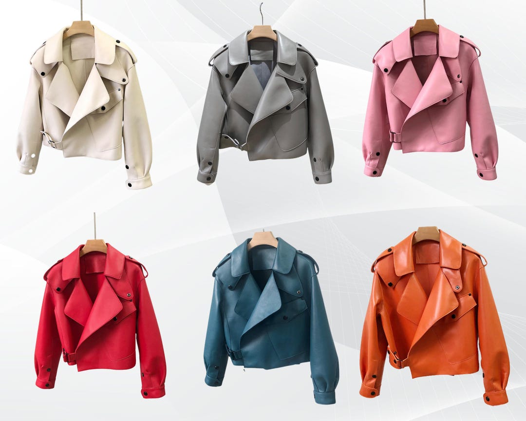 Multiple Color Jackets Stylish Real Leather Biker Jackets for Women - Multiple Colors & Sizes ...