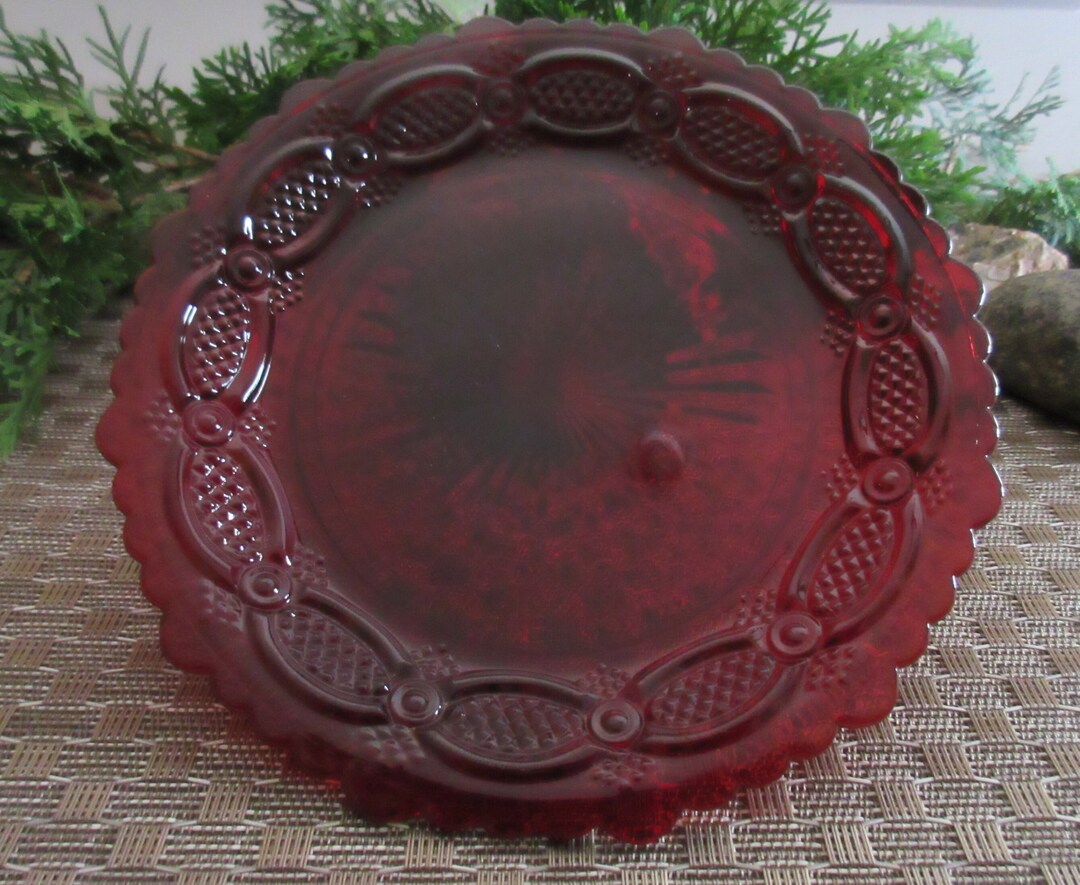 Vintage Avon 1970s Ruby Red Cape Cod Collection Salad Dessert Single ...