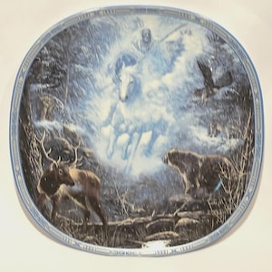 Bradford Exchange &quot;Snow River&quot; 1993 Visions Of The Sacred Collection Decorative Plate