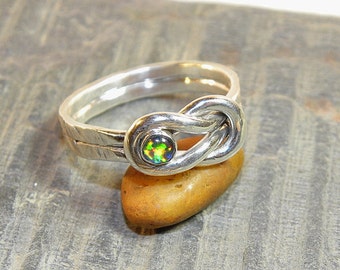 Lovers Infinity Ring With Gemstone of Your Choice R123