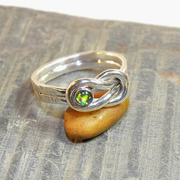 Lovers Infinity Ring With Gemstone of Your Choice R123