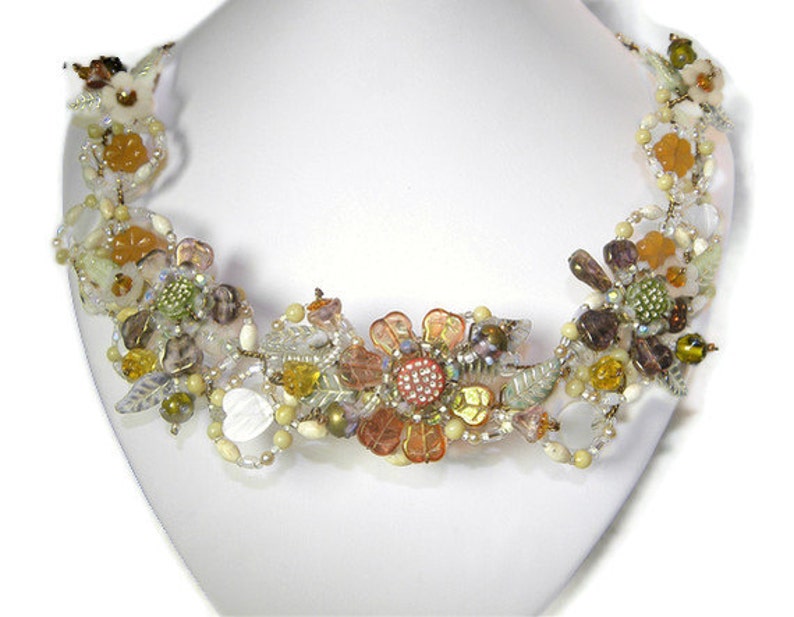 Splendid Harvest Statement Necklace of Wired Jewels WJ113 image 5