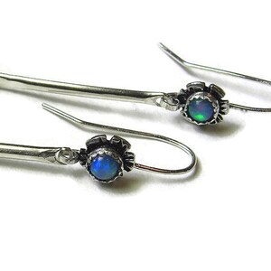 Natural Welo Opal Raindrop Earring, Spring Showers, Sterling Silver, Cabin Fever E135 image 2