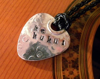 Sterling Guitar Pick Pendant Handcrafted Personalized Custom Order CS118