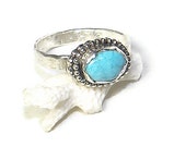 Contemporary Southwest Blue Turquoise Ring R146