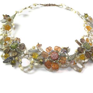 Splendid Harvest Statement Necklace of Wired Jewels WJ113 image 1