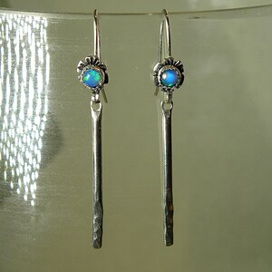 Natural Welo Opal Raindrop Earring, Spring Showers, Sterling Silver, Cabin Fever E135 image 4