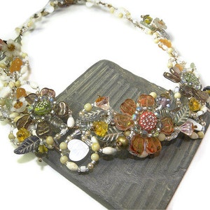 Splendid Harvest Statement Necklace of Wired Jewels WJ113 image 2