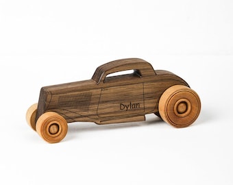 Classic Hot Rod Large | Solid Mahogany Wood | Etched Details | Made in the USA