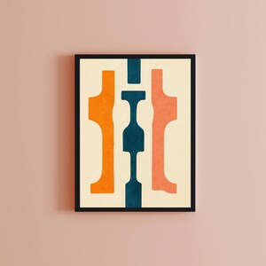 Moroccan Portrait Art Print: Colorful Geometric Wall Decor (Digital Download)