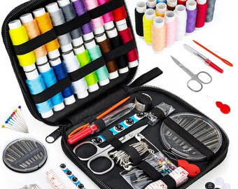 Basic Mini Sewing Kit for Beginners | Needle & Thread Travel Kit | Small Sewing Supplies Gift