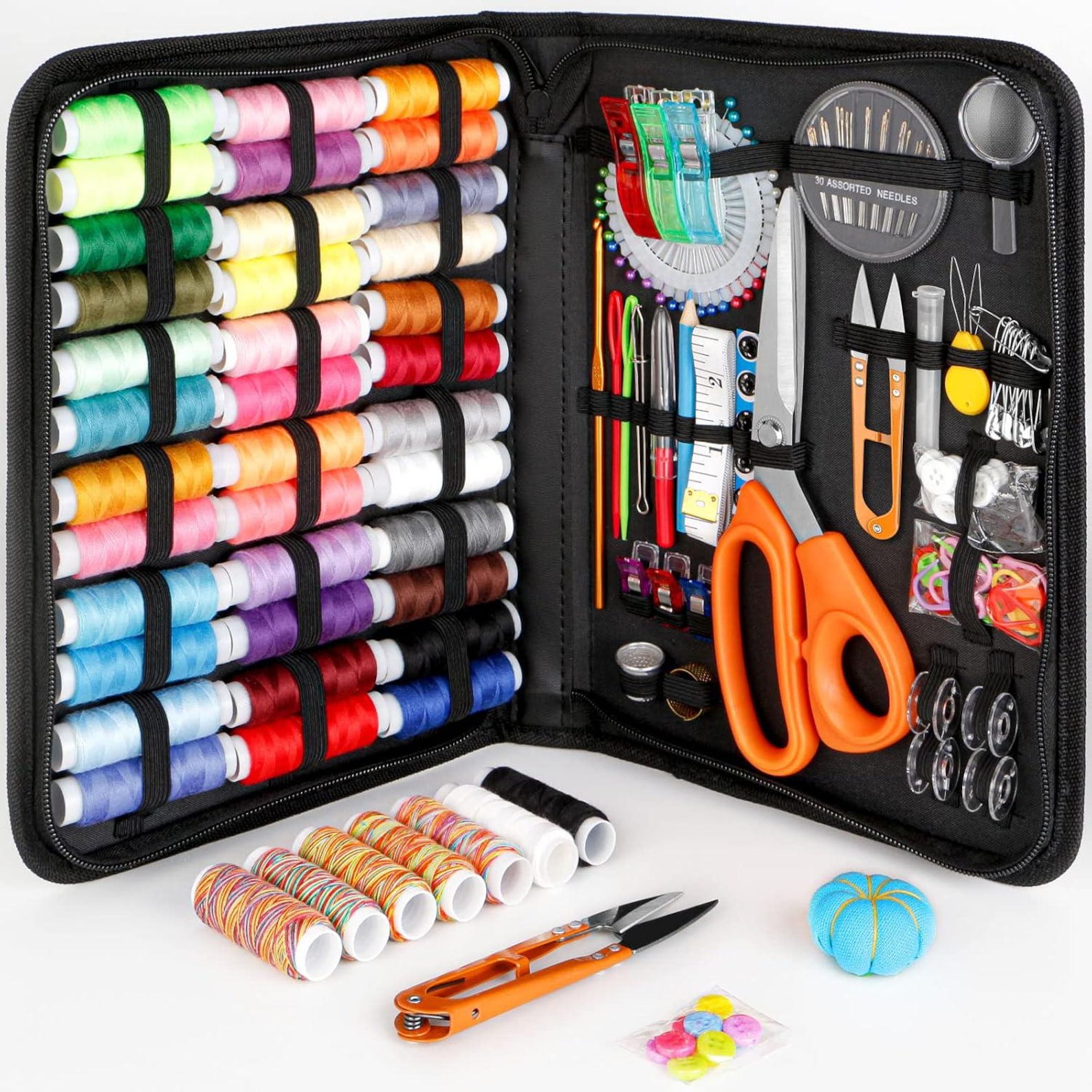 Sewing Kit for Adults Professional Needle Thread Set w Scissors Needles Travel Home
