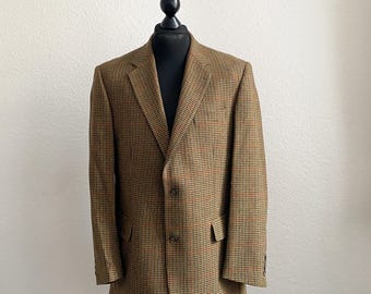 Veste en tweed vintage, Burberry, veste, veste de mi-saison, veste Burberry, veste en tweed, veste vintage, Burberrys, veste bleue, tweed, veste de costume