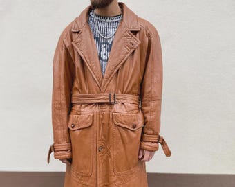 Cappotto in pelle vintage, cappotto in pelle, cappotto in pelle marrone, pelle, cappotto da uomo, pelletteria, giacca in pelle, giacca vintage, giacca retrò, giacca da motociclista, giacca