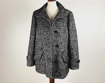 Cappotto vintage, cappotto da donna Vivendi, cappotto, vintage, cappotto retrò, cappotto grigio, anni '80, anni '90, cappotto classico, cappotto di lana, cappotto classico