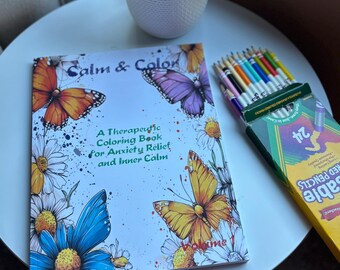 Therapeutic Coloring Book for Anxiety Relief: 60 Affirmation Pages
