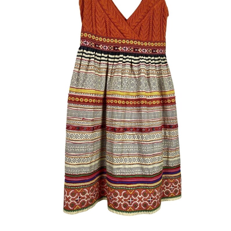 NWT Y2K Free People Mini Dress Sz 4 Small RARE Boho Chic Western Babydoll Aztec image 8