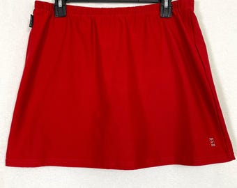 Y2K Nike Womens Medium Tennis Skirt Skort Vtg 90s Red Preppy Short Mini Sporty M