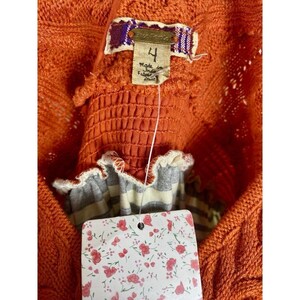 NWT Y2K Free People Mini Dress Sz 4 Small RARE Boho Chic Western Babydoll Aztec image 5