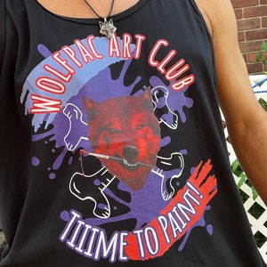 Wolfpac Art Club “Tiiime To Paint!&quot; Unisex Black Tank Top