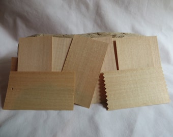 10 Tarjetas de madera de chapa de arce 3 1/2" x 2", Arce, Chapa, Madera, Madera, Tarjetas