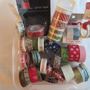 Big Variety of Tape, New and Used, Bazzill, Echo Park, Carta Bella, Recollections, Teresa Collins, Christmas
