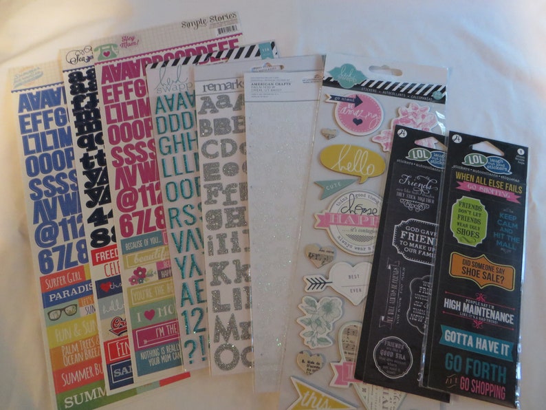 Simple Stories Summer Paradise Heidi Swapp numbers stickers Sea alphabet Hampton Art lol AC Hey Mom American Crafts