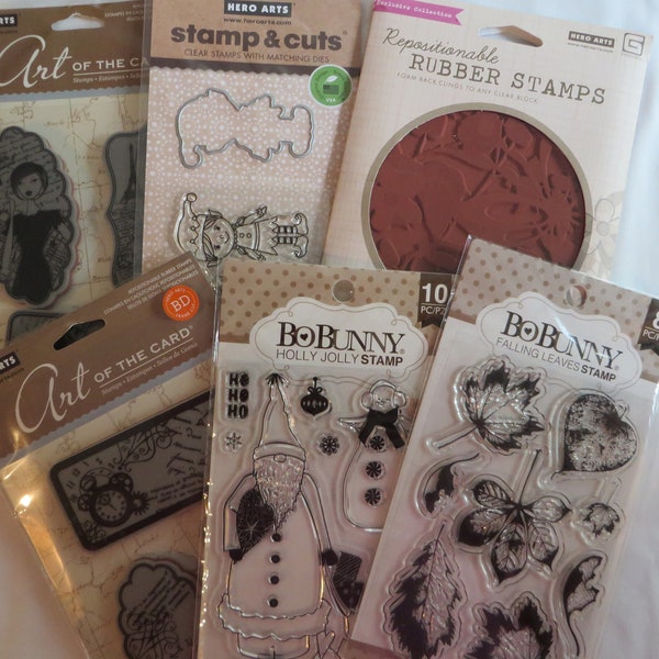 Hero Arts, BoBunny, stamps, Santa's Elves, stamp and die, art of the card, enchante, lauderdale, untitled key, holly jolly, falling leaves