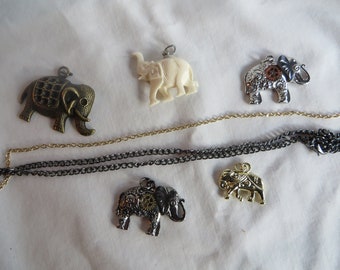 Elephant Pendant Necklaces, necklace, pendant, elephant