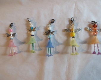 Bead Dolls, dolls, charms, hanging, bead, angel, fairy