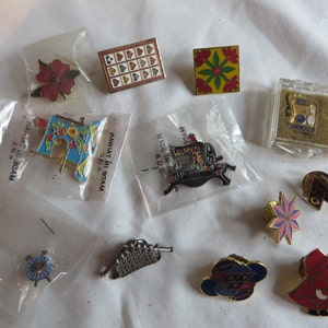 Lots of Vintage Pins Quilters, Olympic Pins and Others, vintage, pins, quilters, quilt image 3