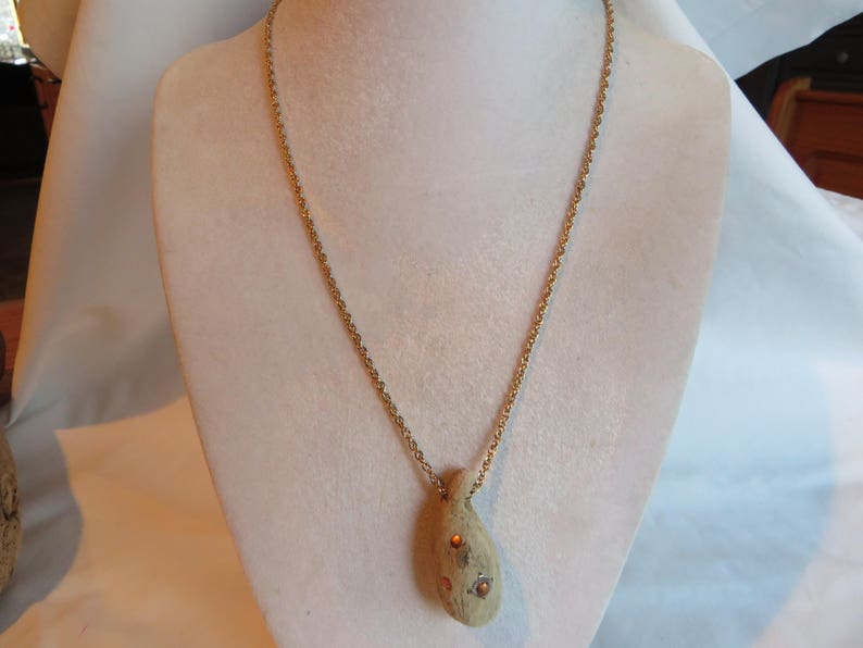 18 Driftwood Necklace Pendant Driftwood Necklace Rose Gold Chain