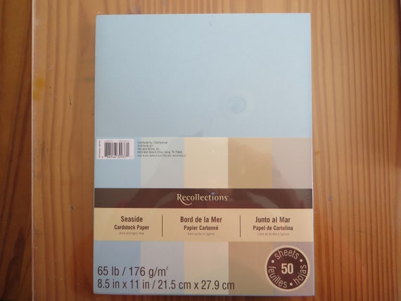 8.5 X 11 Recollections Cardstock Paper, Seaside, 50 Sheets