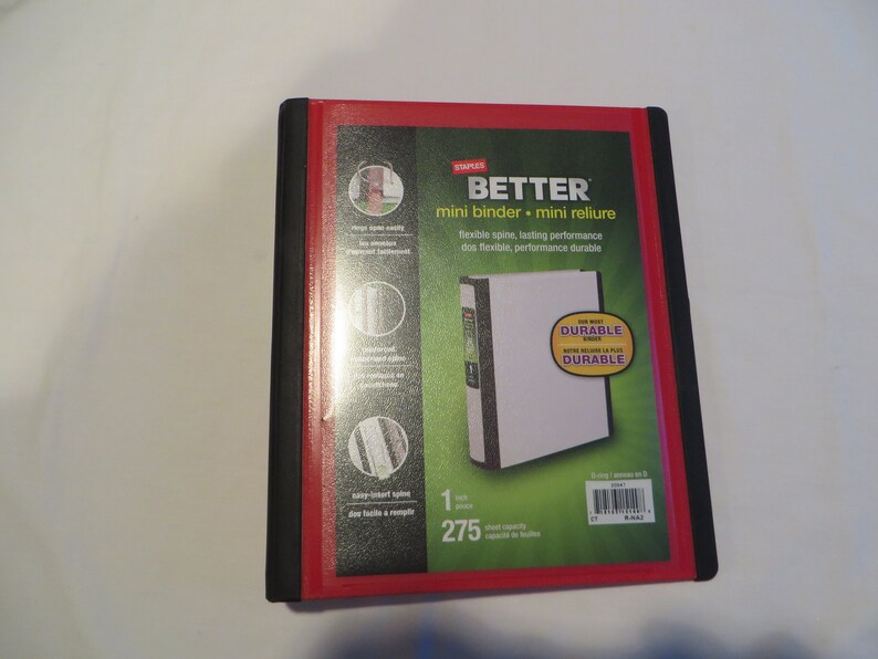 Staples D Ring Mini Binder. Flexible Spine Staples Mini Etsy
