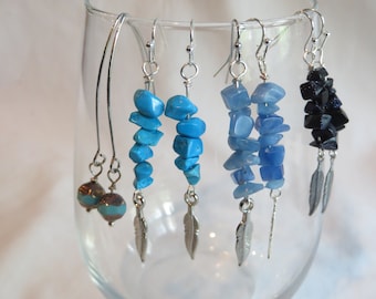 Dangle Earrings, earrings, dangle, chips,