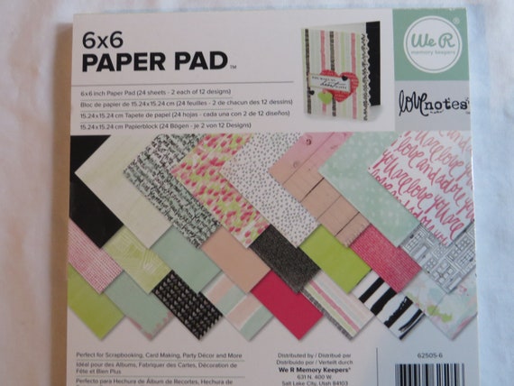 Fancy Pants Designs Single-sided Paper Pad 6/"x6/" 36//pkg-take Note 18 Designs//2