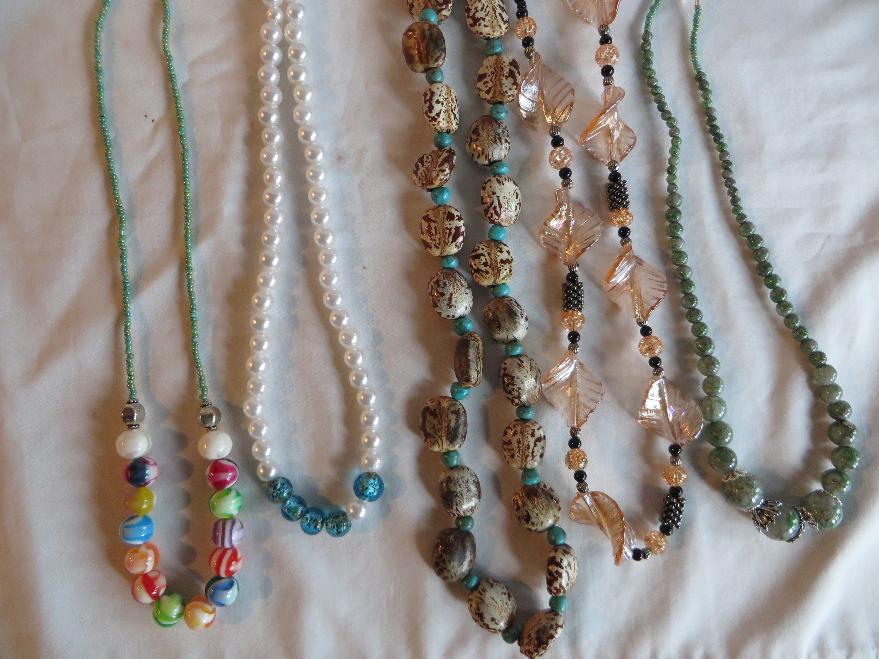 Handmade Stamped Bench Navajo Sterling Silver Bead Necklace
