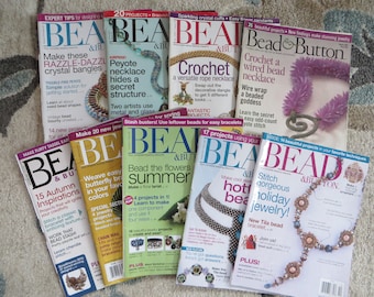 Bead and Button Magazines, magazine, bead, button, February, April, June, August, October, December