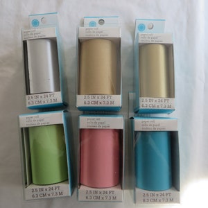 Martha Stewart paper roll, 2.5 in x 24&#39;, Martha Stewart, paper roll, pink, gold, silver, craft, green, turquoise