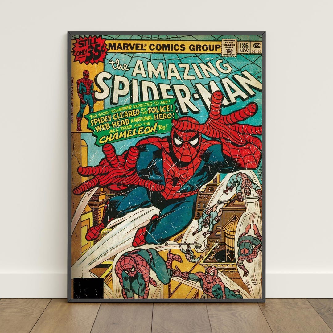 Spiderman Comic Book Covers Poster | Peter Parker Wall Art | Movie ...