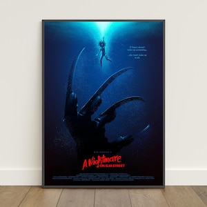 A Nightmare on Elm Street Poster | Freddy Krueger Wall Art Print | Movie Poster | Wall Decor